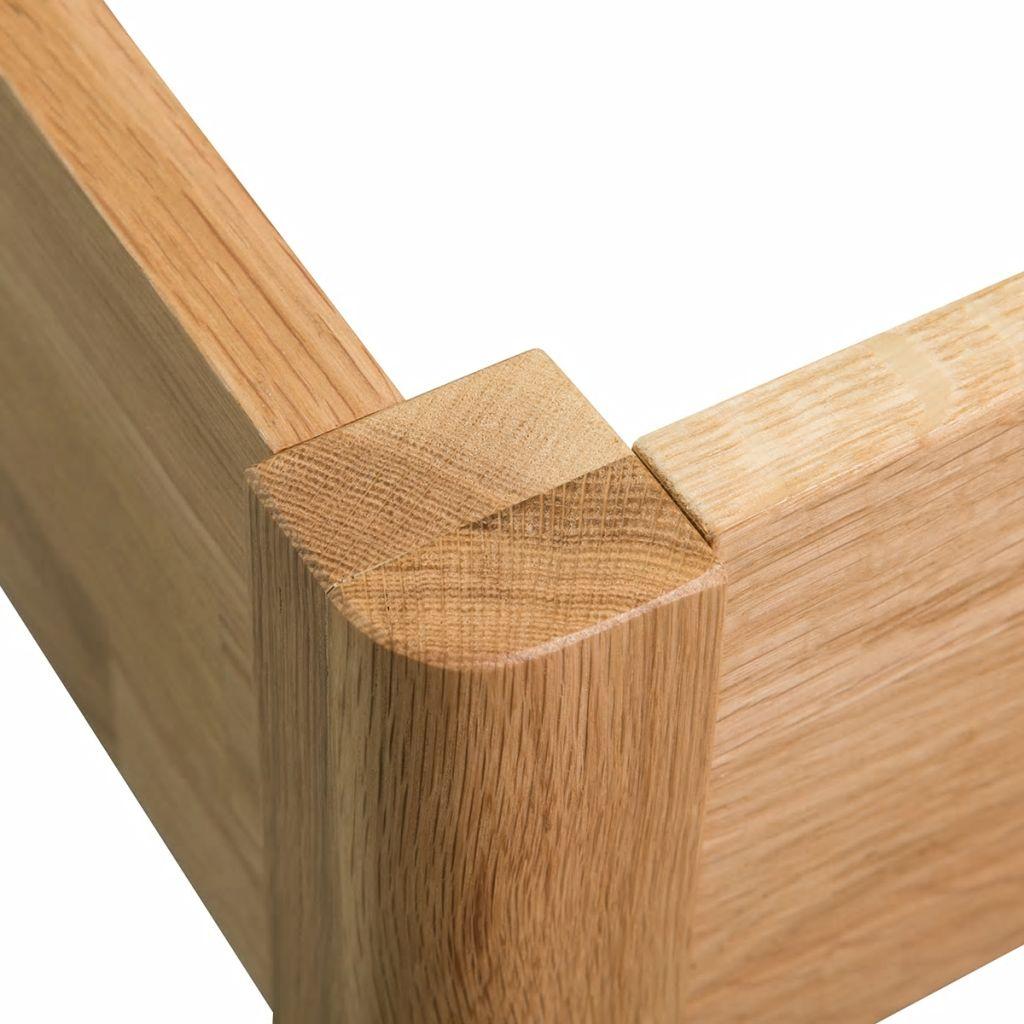 Bed Frame Solid Oak Wood 180x200 cm