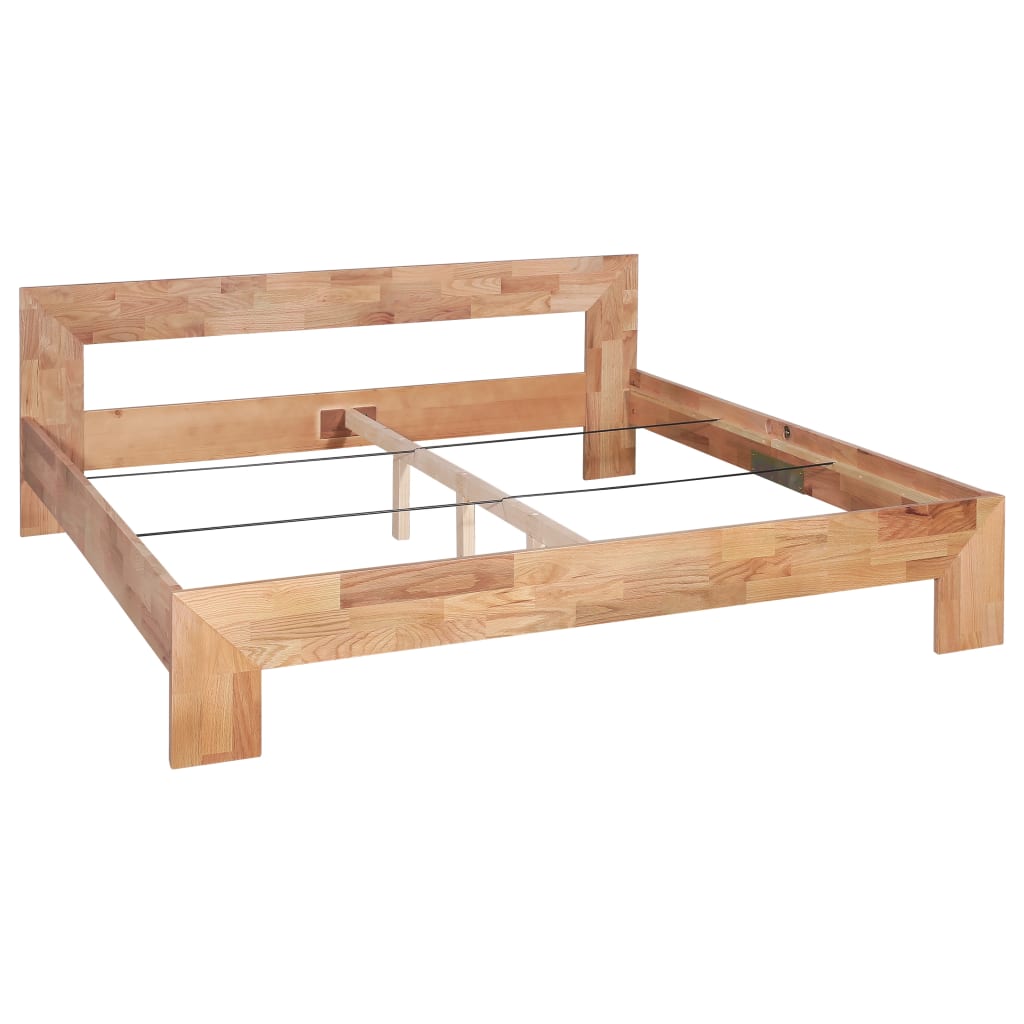 Bed Frame Solid Oak Wood 180x200 cm