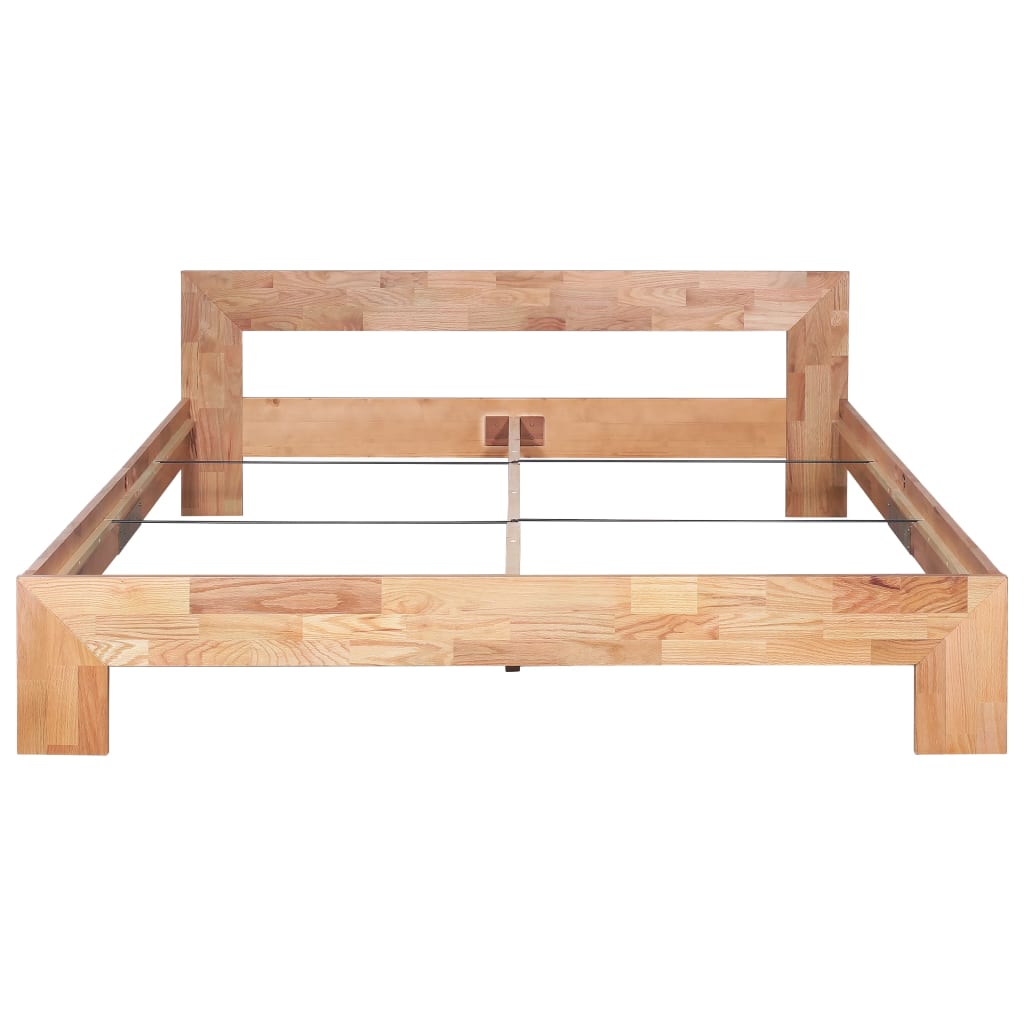 Bed Frame Solid Oak Wood 180x200 cm