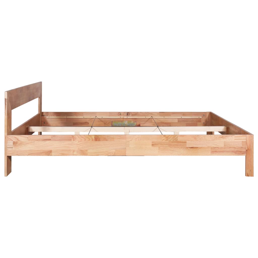 Bed Frame Solid Oak Wood 180x200 cm