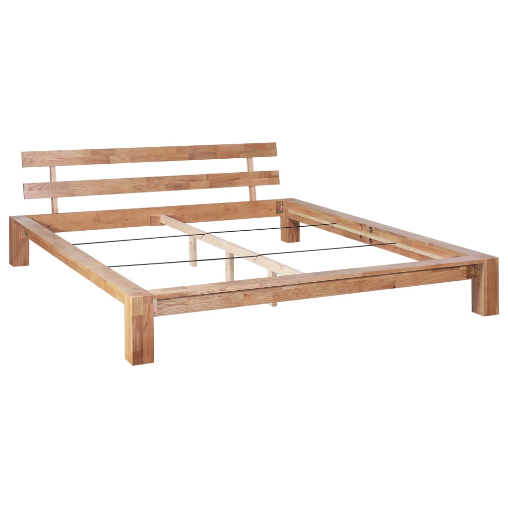 Bed Frame Solid Oak Wood 180x200 cm