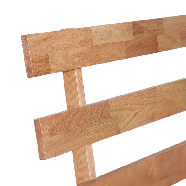 Bed Frame Solid Oak Wood 180X200 Cm