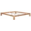 Bed Frame Solid Oak Wood 180x200 cm