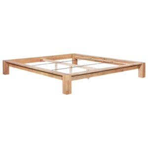 Bed Frame Solid Oak Wood 180x200 cm