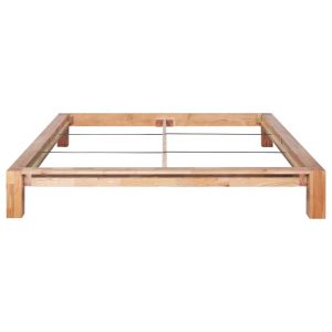Bed Frame Solid Oak Wood 180x200 cm