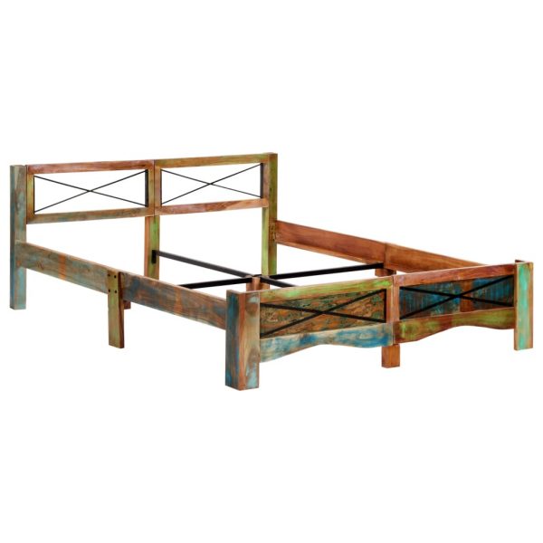Bed Frame Solid Reclaimed Wood 160x200 cm
