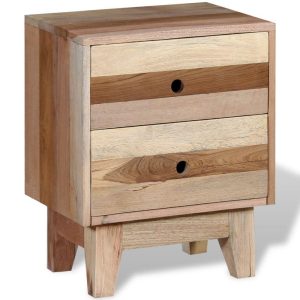 Bedside Cabinet Solid Reclaimed Wood