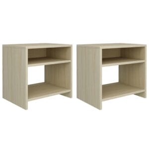 Bedside Cabinets 2 pcs Sonoma Oak 40x30x40 cm Chipboard