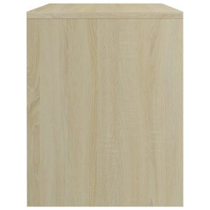Bedside Cabinets 2Pcs White And Sonoma Oak 40X30X40Cm Chipboard