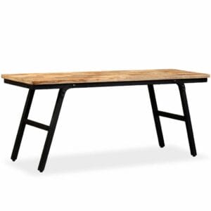 Industrial Style Bench Reclaimed Teak and Steel 110x35x45 cm