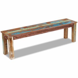 Bench Solid Reclaimed Wood 160x35x46 cm