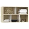 Book Cabinet/Sideboard White and Sonoma Oak 45x25x80 cm