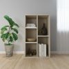 Book Cabinet/Sideboard White and Sonoma Oak 45x25x80 cm