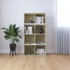 Book Cabinet/Sideboard White and Sonoma Oak 66x30x130 cm