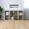Book Cabinet/Sideboard White and Sonoma Oak 66x30x130 cm