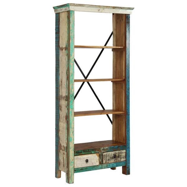 Bookcase Solid Reclaimed Wood 80x35x180 cm
