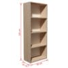 Bookshelf Chipboard 60x31x155 cm Oak