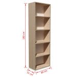 Bookshelf Chipboard 60x31x190 cm Oak 5