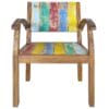 Chair with Armrests Solid Reclaimed Boat Wood 55x63x75 cm