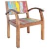 Chair with Armrests Solid Reclaimed Boat Wood 55x63x75 cm