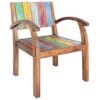 Chair with Armrests Solid Reclaimed Boat Wood 55x63x75 cm