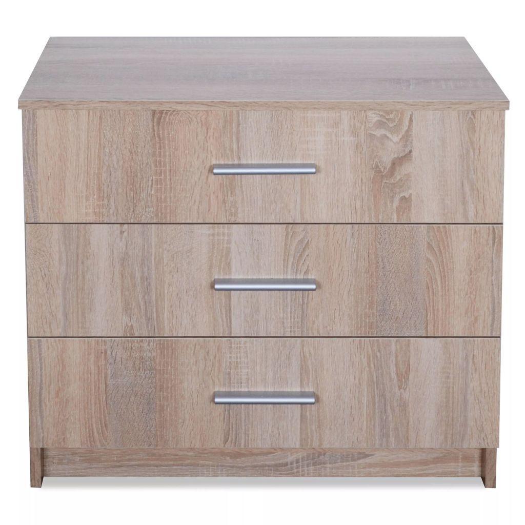 Chest of Drawers Chipboard 71x35x69 cm Oak
