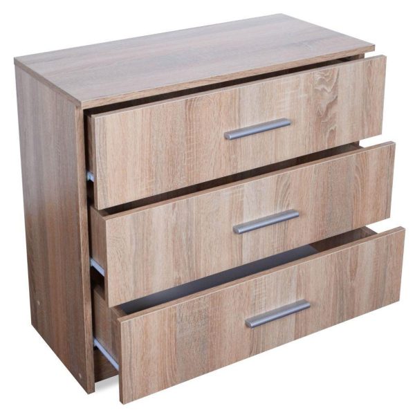 Chest Of Drawers Chipboard 71X35X69 Cm Oak