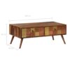 Coffee Table 100x50x39 cm Solid Sheesham Wood