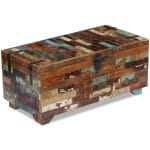 Coffee Table Box Chest Solid Reclaimed Wood 80x40x35 cm 5