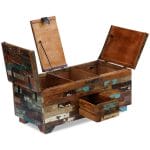 Coffee Table Box Chest Solid Reclaimed Wood 80x40x35 cm 7