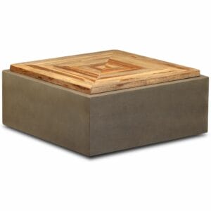 Coffee Table Reclaimed Teak and Concrete 70x70x30 cm