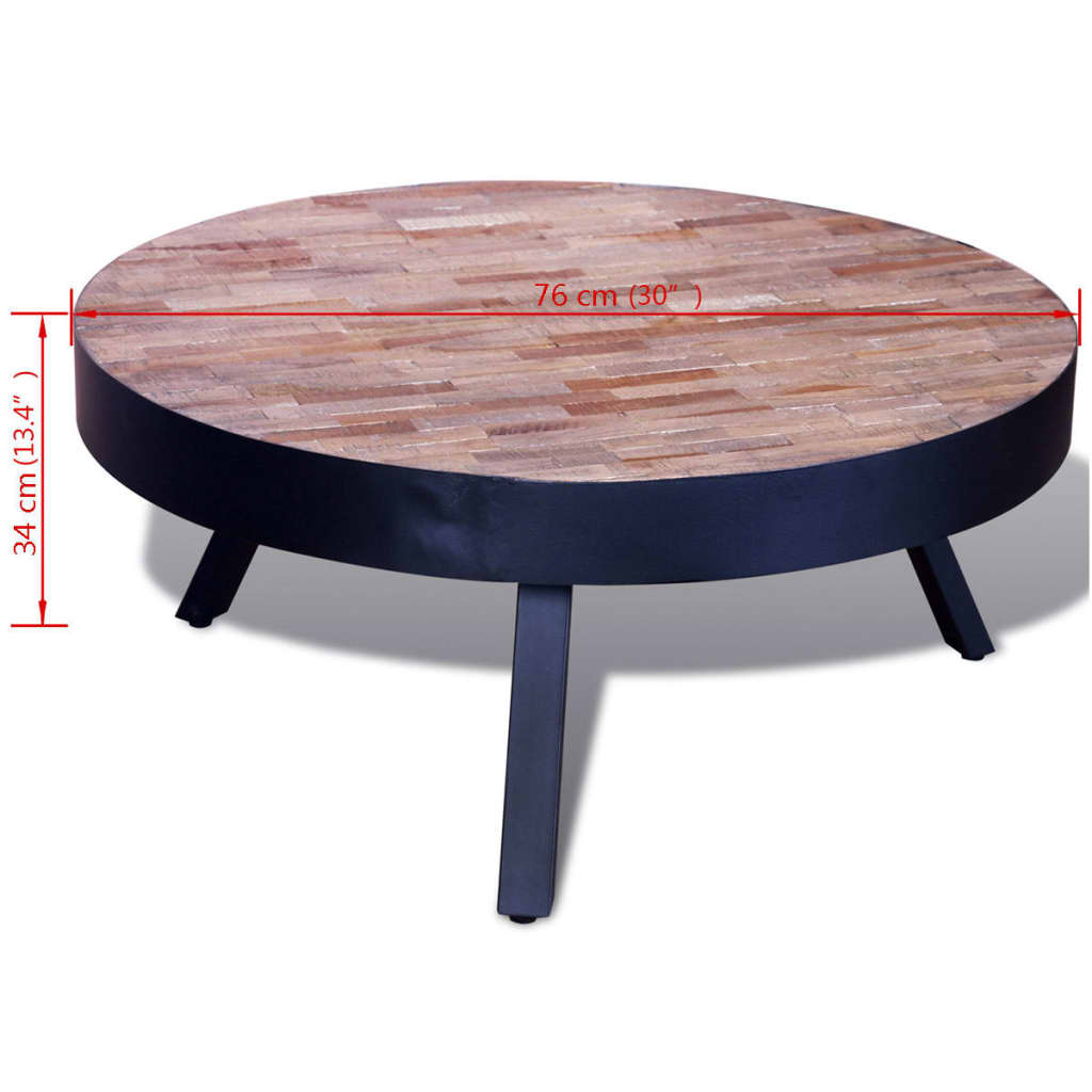 Coffee Table Round Reclaimed Teak Wood