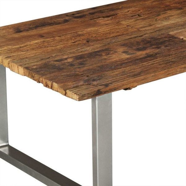 Coffee Table Solid Reclaimed Sleeper Wood 100X60X38 Cm