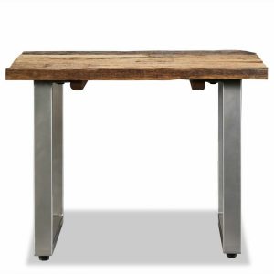 Coffee Table Solid Reclaimed Sleeper Wood 55X55X40 Cm