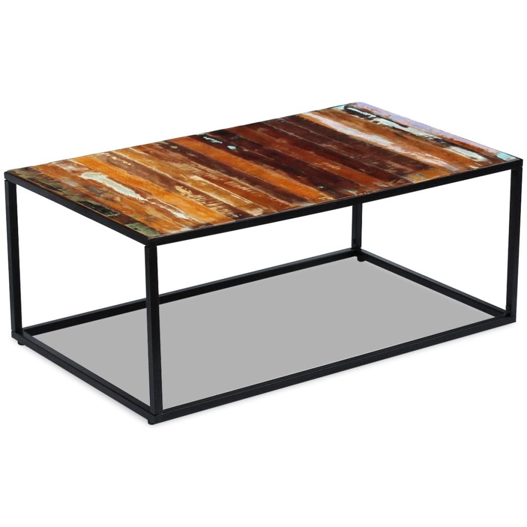Coffee Table Solid Reclaimed Wood 100x60x40 cm
