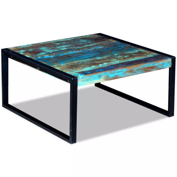 Coffee Table Solid Reclaimed Wood 80X80X40 Cm