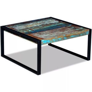 Coffee Table Solid Reclaimed Wood 80X80X40 Cm