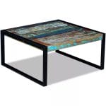 Coffee Table Solid Reclaimed Wood 80x80x40 cm 5