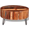 Coffee Table Solid Reclaimed Wood Round