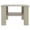 Coffee Table Sonoma Oak 60x60x42 cm Chipboard