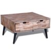 Coffee Table with 4 Drawers Reclaimed Teak Wood
