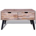 Coffee Table with 4 Drawers Reclaimed Teak Wood 7