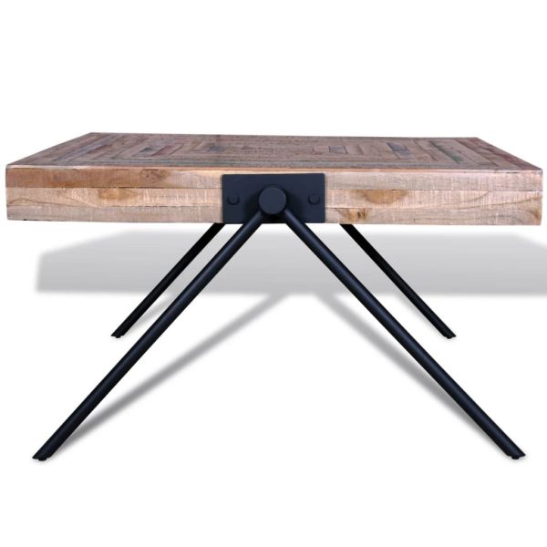 Coffee Table with V-shaped Legs Reclaimed Teak Wood