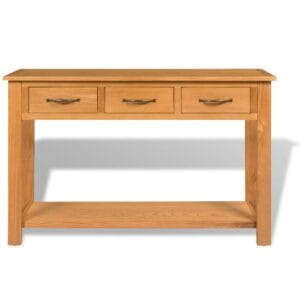 Console Table 118x35x77 cm Solid Oak Wood