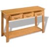 Console Table 118x35x77 cm Solid Oak Wood