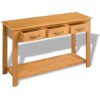 Console Table 118x35x77 cm Solid Oak Wood