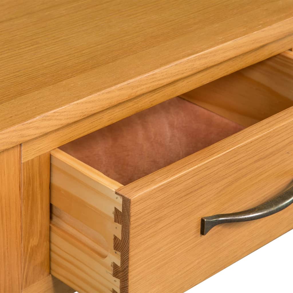 Console Table 118x35x77 cm Solid Oak Wood