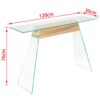Console Table MDF and Glass 120x30x76 cm Oak Colour