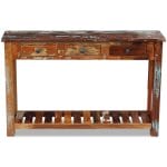 Console Table Solid Reclaimed Wood 120x30x76 cm 6