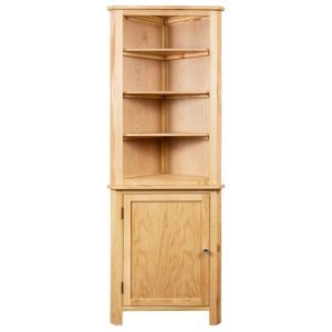 Corner Cabinet 59x36x180 cm Solid Oak Wood